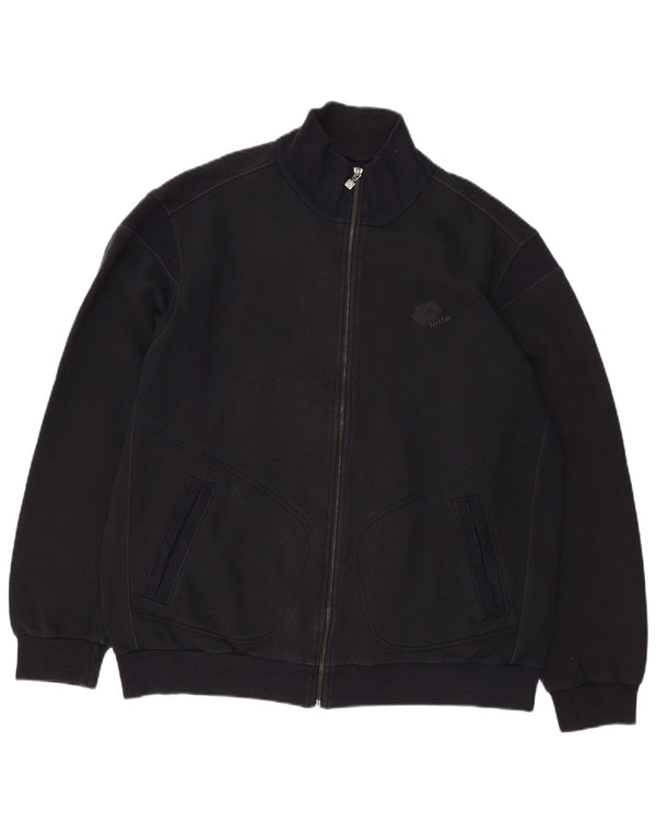 Kurtka męska dresowa LOTTO 2XL, czarna, bawełniana