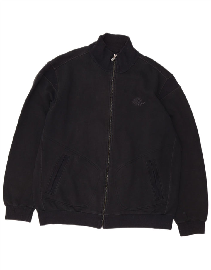 Kurtka męska dresowa LOTTO 2XL, czarna, bawełniana