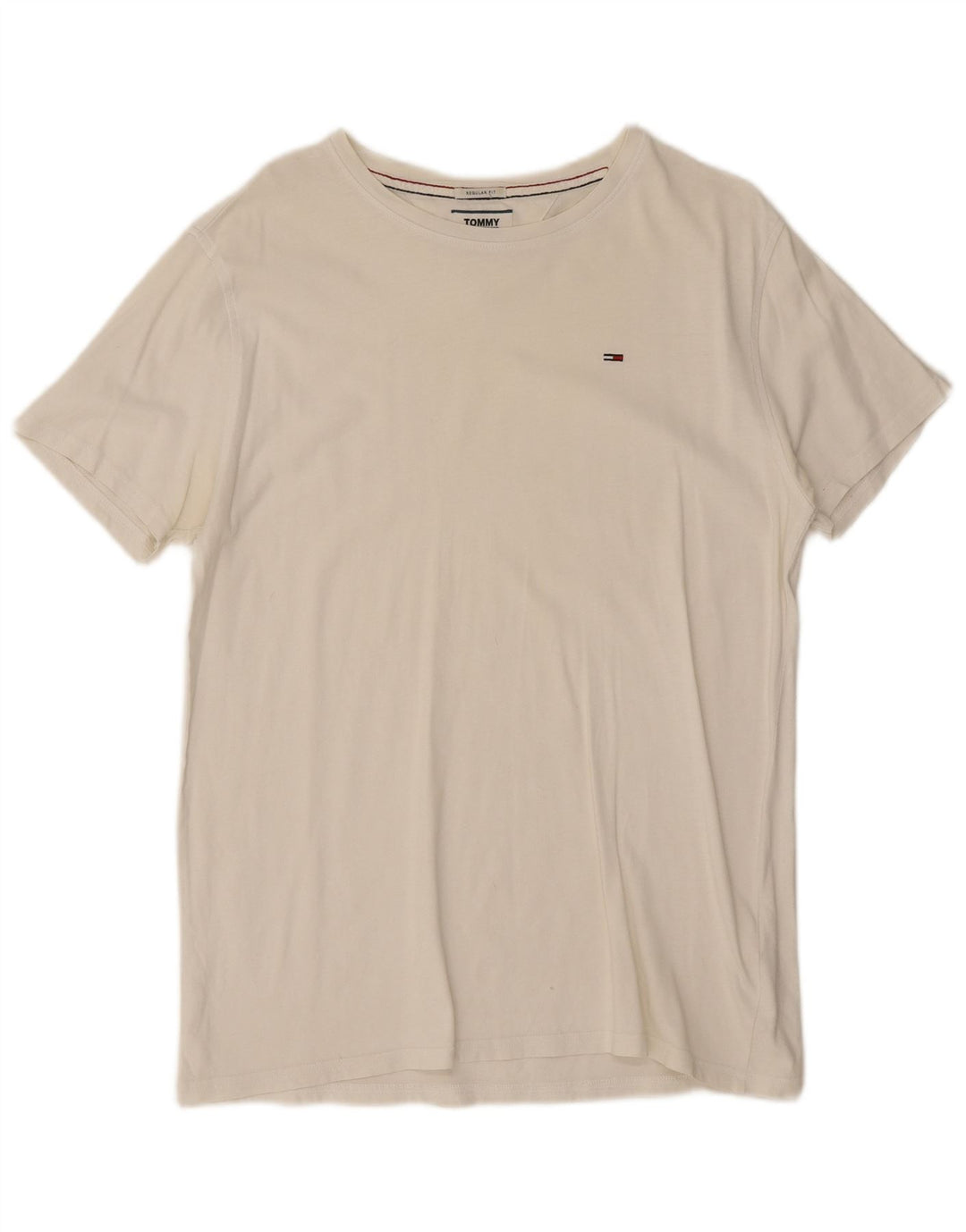 Męska koszulka T-shirt o regularnym kroju Tommy Hilfiger, średnia biała bawełna