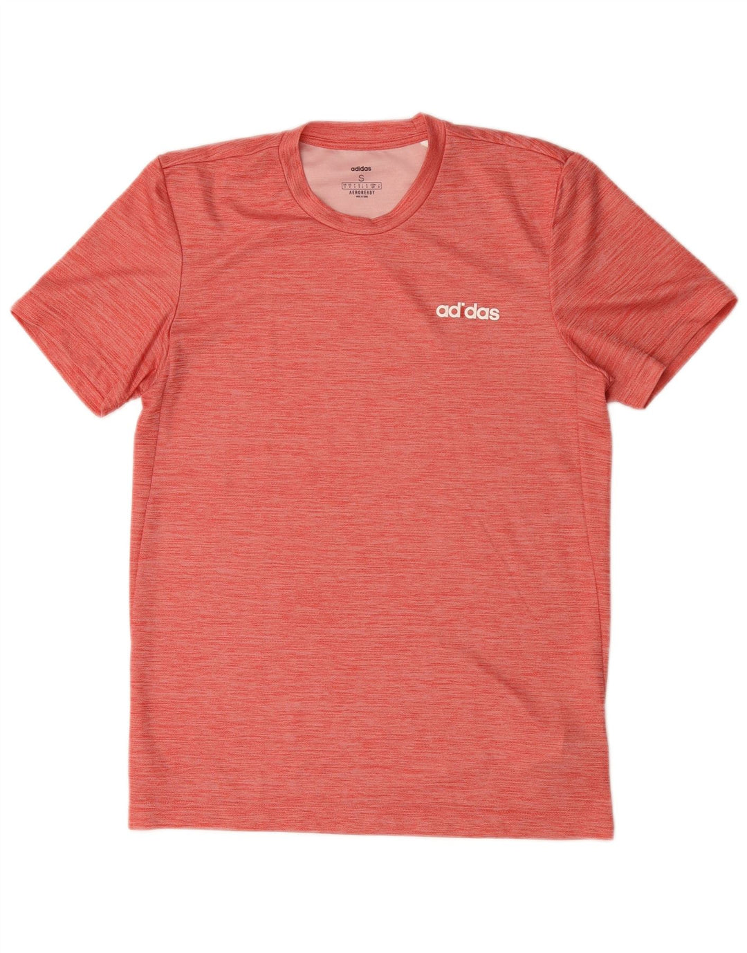 Adidas Męski T-shirt Aeroready Top, mały, różowy, nakrapiany poliester