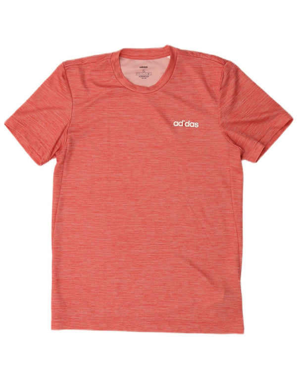 Adidas Męski T-shirt Aeroready Top, mały, różowy, nakrapiany poliester