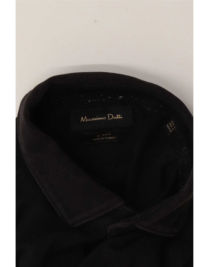 Męska koszula slim fit Massimo Dutti XL w kolorze czarnym