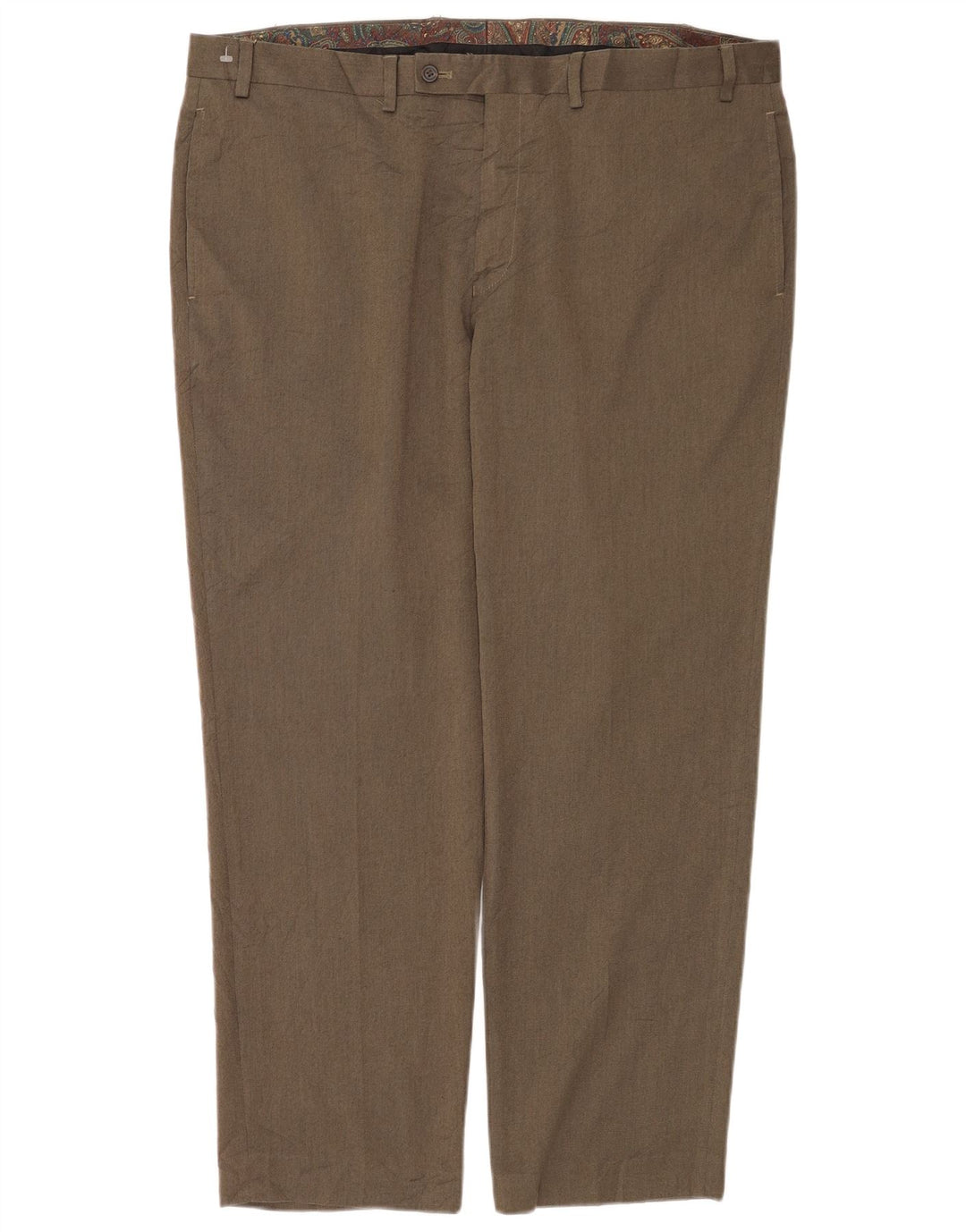 Męskie proste spodnie garniturowe Ralph Lauren W40 L30 Szary poliester