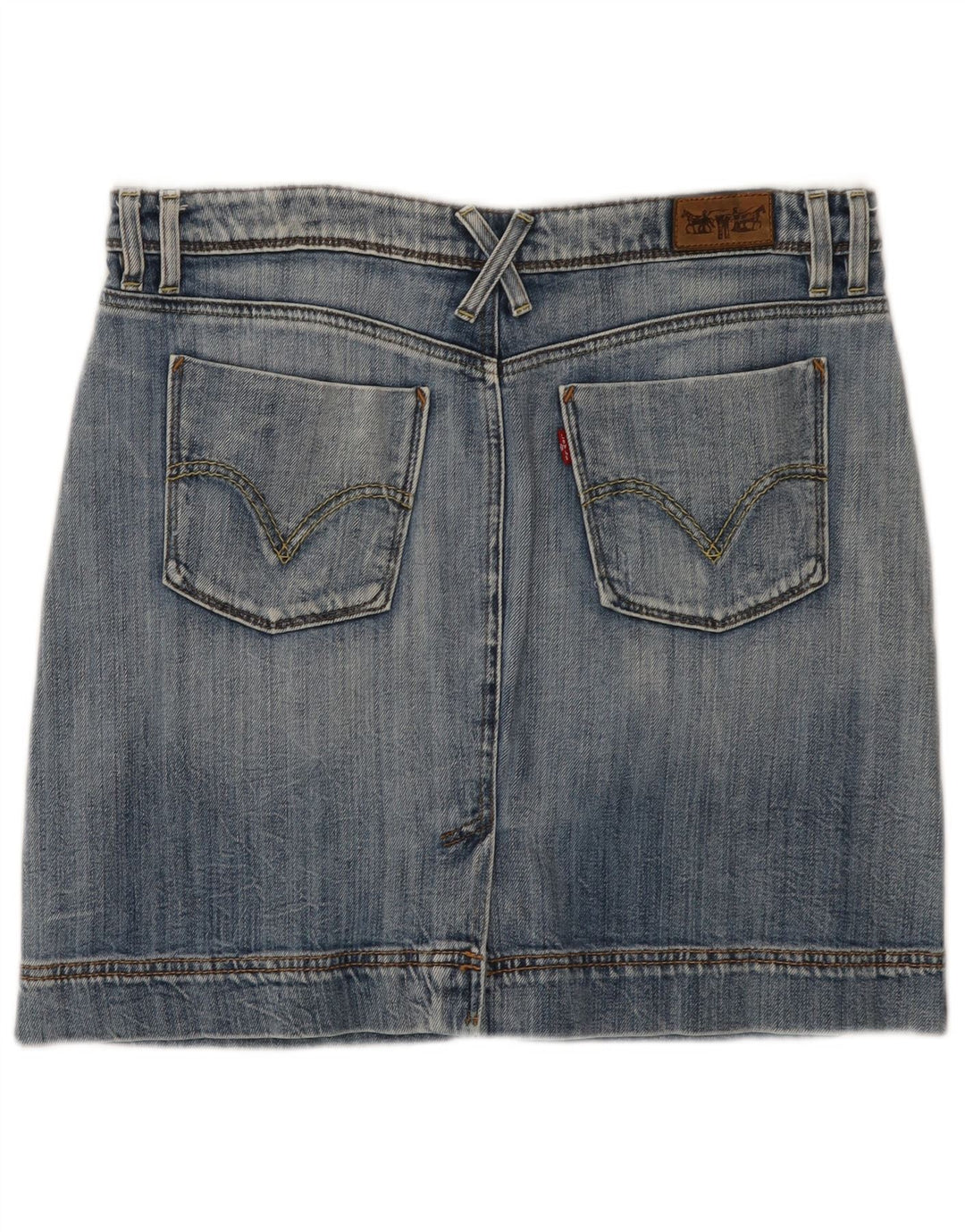 Damska mini spódniczka dżinsowa LEVI'S, duża, W34, niebieska bawełna