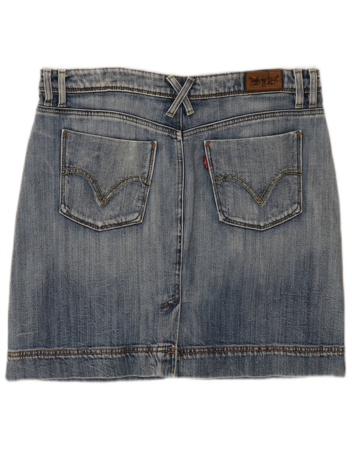 Damska mini spódniczka dżinsowa LEVI'S, duża, W34, niebieska bawełna
