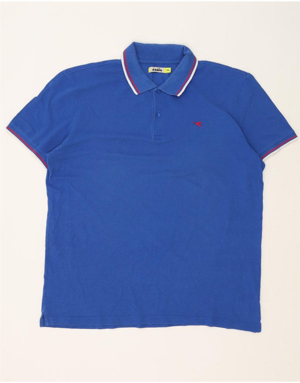 Męska koszulka polo Diadora 3XL, bawełniana w niebieskie paski