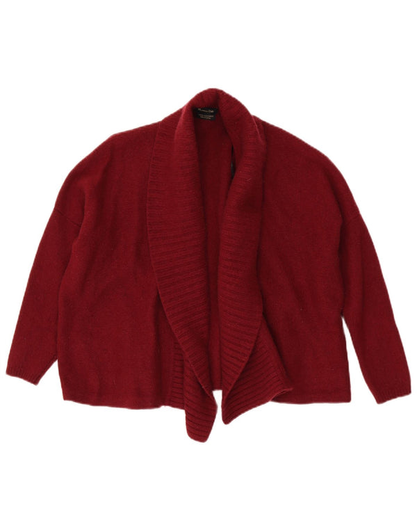 Sweter rozpinany Massimo Dutti damski z krótkim rękawem 3/4, UK 14, średni burgund