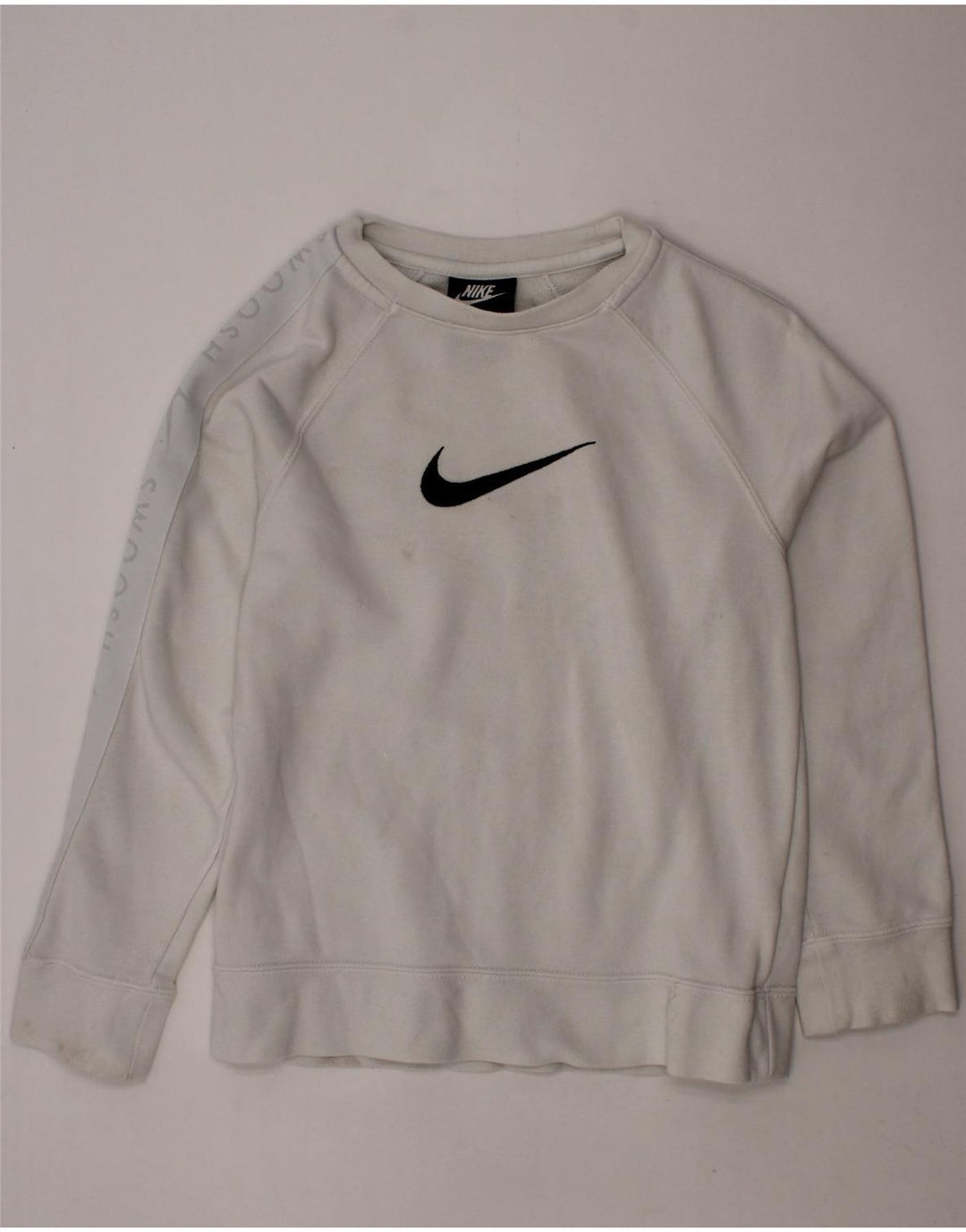 Bluza chłopięca NIKE Swoosh o standardowym kroju, mała, biała