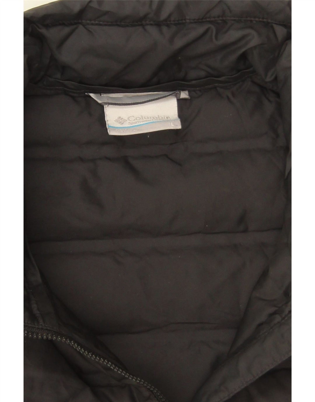 Męska ocieplana kurtka Columbia UK 40, duży czarny poliester z blokami kolorów