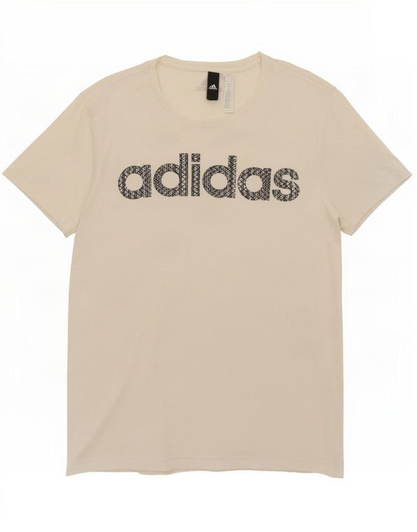 Męska koszulka z grafiką Adidas, duża, biała, bawełniana