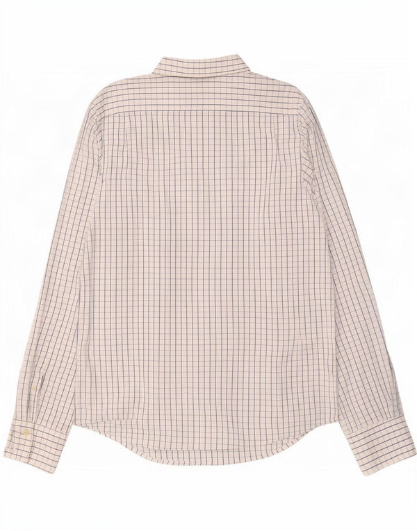 Męska koszula o mięśniach Abercrombie & Fitch 2XL, bawełniana, w białą kratkę