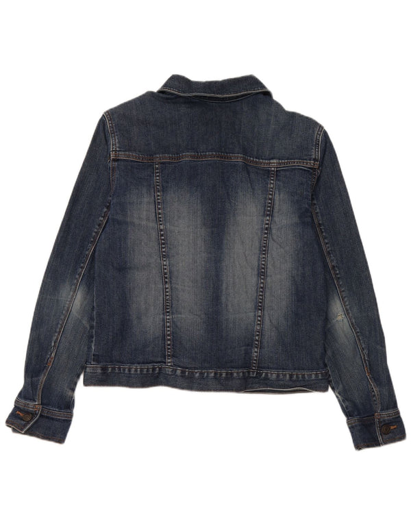 Damska kurtka dżinsowa Eddie Bauer UK 14, średnia niebieska bawełna