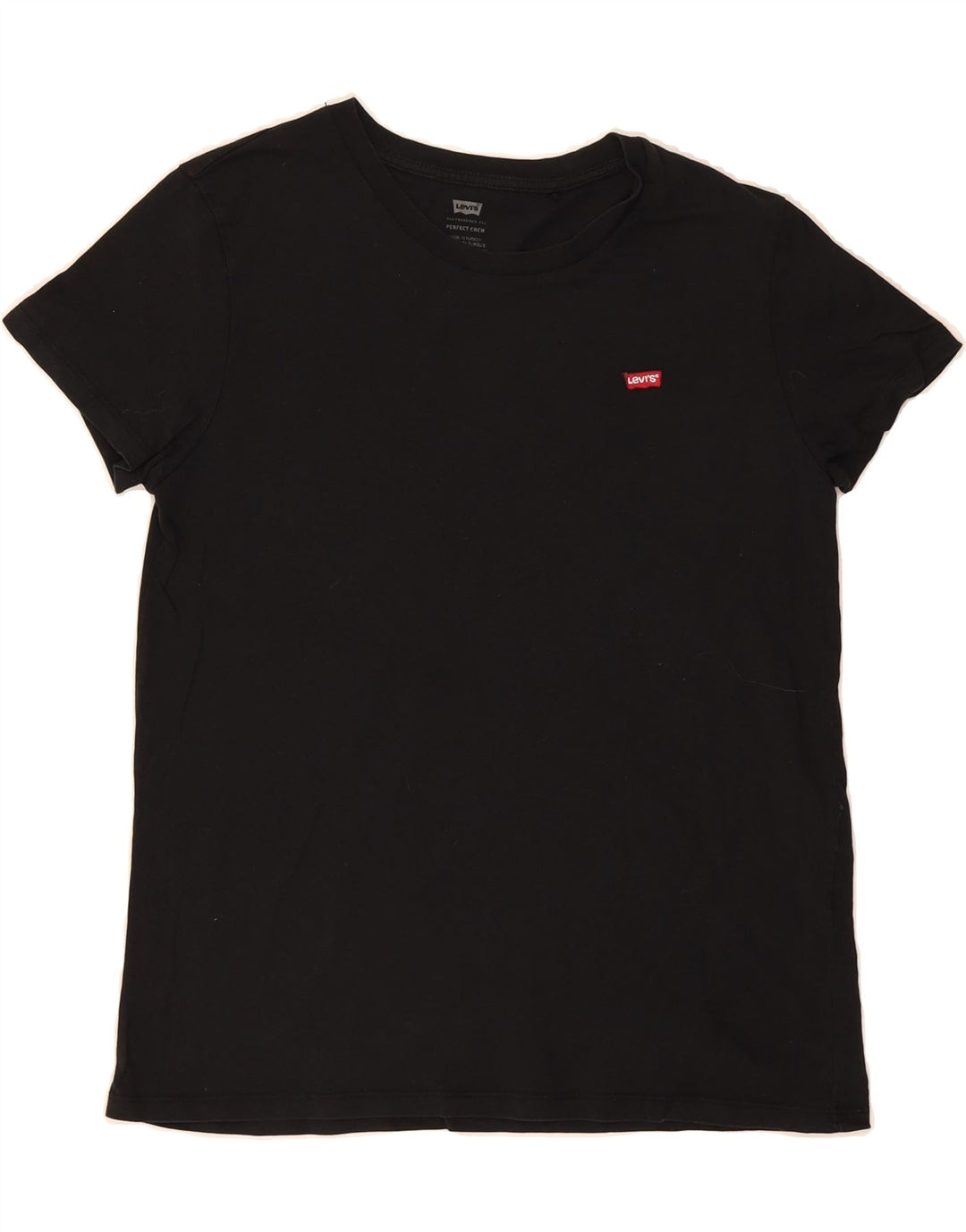 LEVI'S Womens T-Shirt Top UK 12 Medium Black Vintage Levi's and Second-Hand Levi's from Messina Hembry 