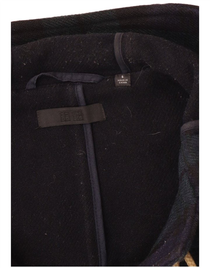 Męski budrysówka z kapturem Uniqlo UK 36 w małą granatową kratkę