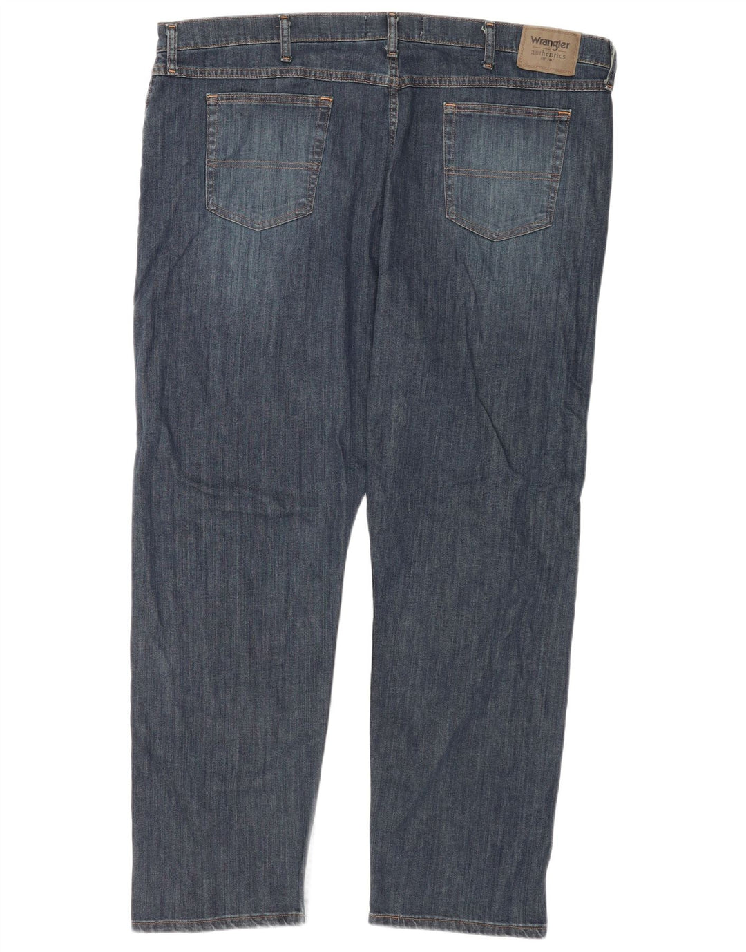 Wrangler Męskie Proste Dżinsy W46 L32 Niebieskie Bawełniane
