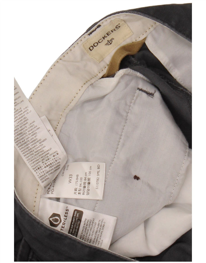 Męskie spodenki Chino Dockers W33 Średnioszary, bawełniany