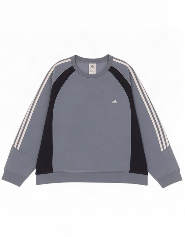 Bluza męska Adidas Jumper 2XL Niebieska bawełna z blokami kolorów