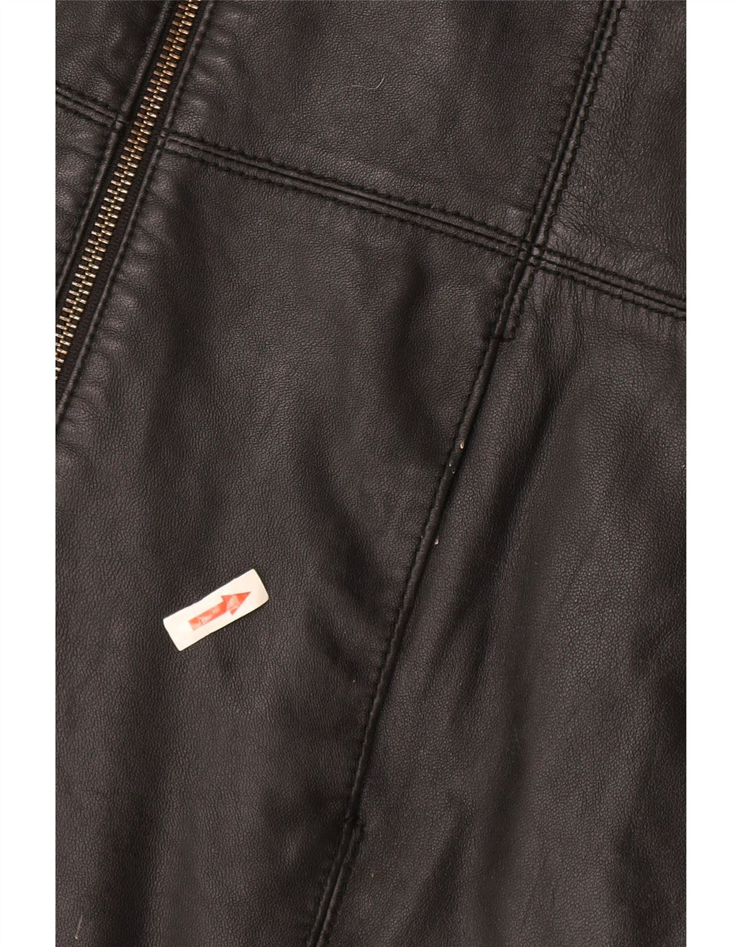 Damski płaszcz skórzany Tommy Hilfiger UK 16, duża czarna skóra