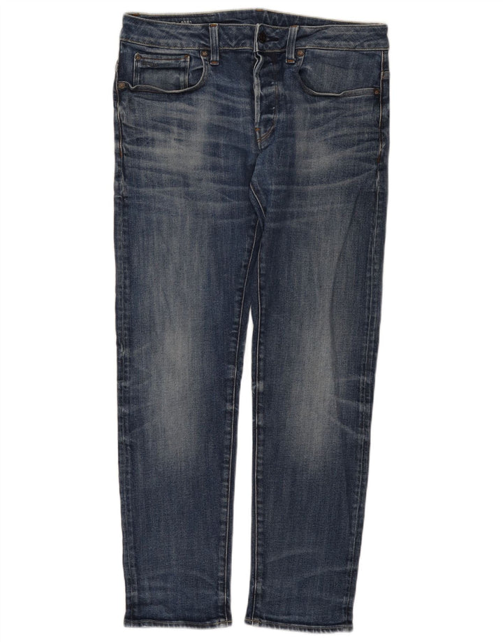 Damskie jeansy slim G-Star W30 L27 Niebieskie bawełniane