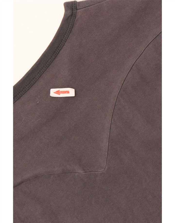 Męski graficzny top Levi's z długim rękawem, mały, szary, bawełniany