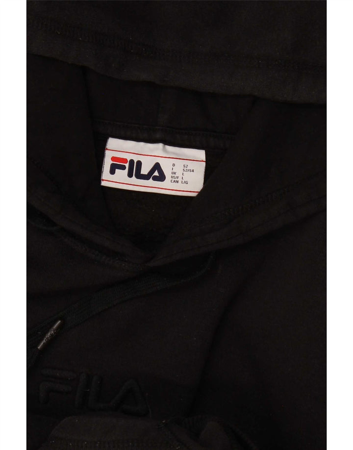 Męski sweter z kapturem Fila, duży, czarny