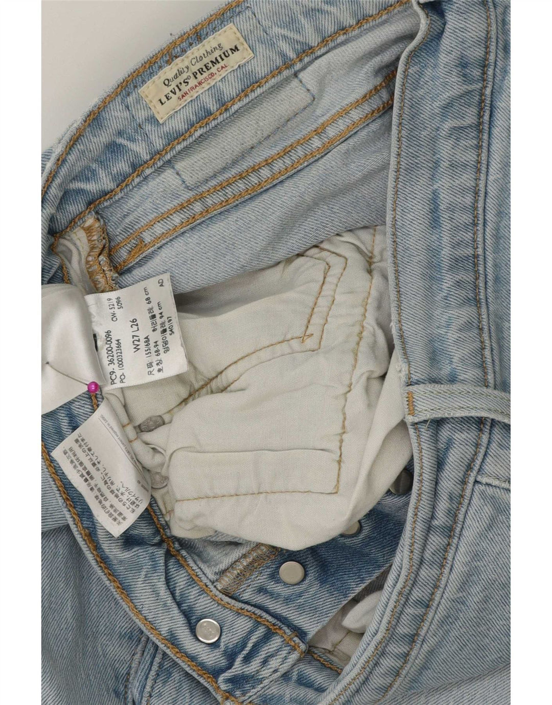Damskie proste dżinsy Levi's W27 L26 Niebieskie bawełniane