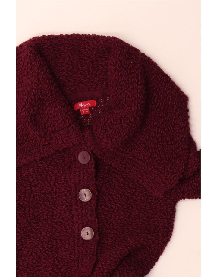Damski sweter kardigan Monsoon Longline UK 10 Small Burgundy