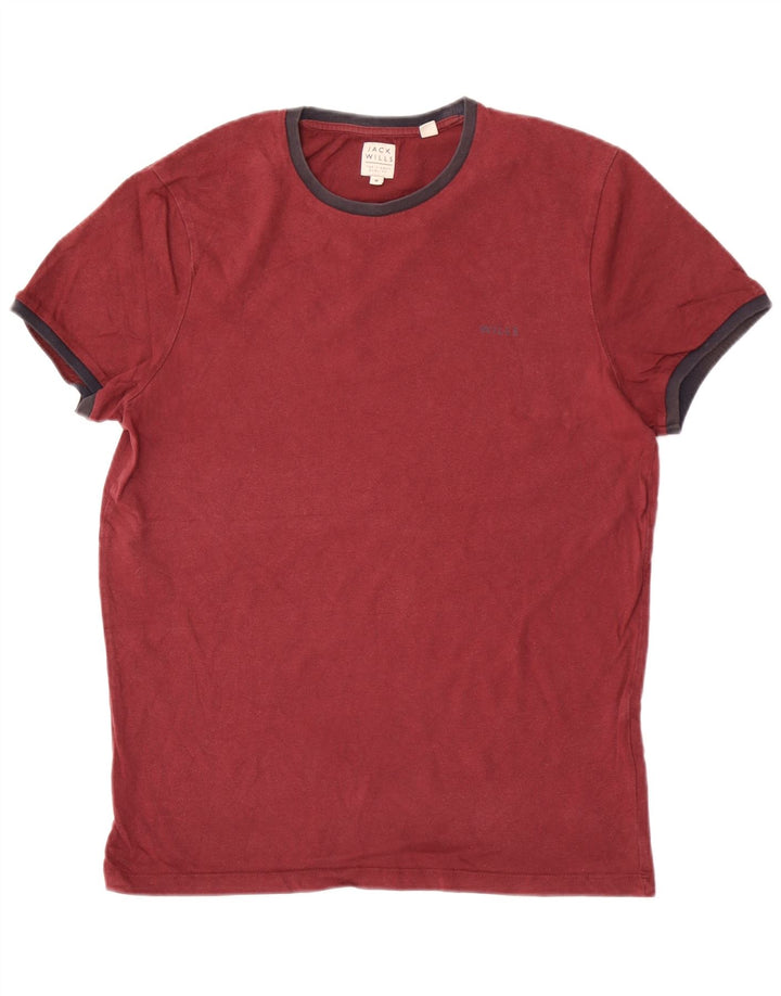 T-shirt męski Jack Wills, średni bordowy bawełniany
