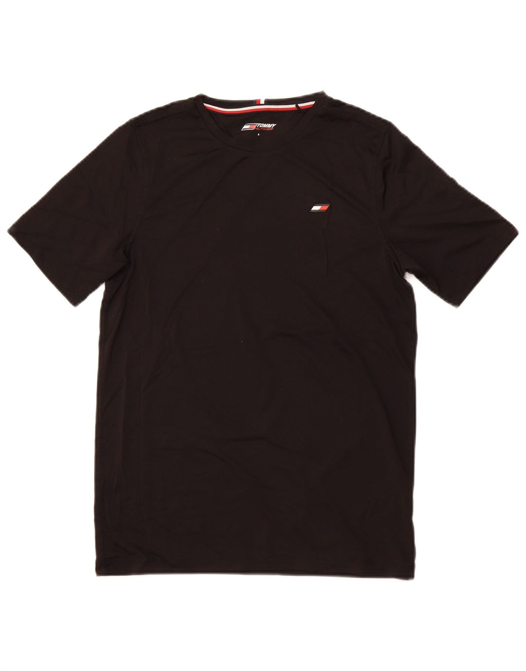 T-shirt męski TOMMY HILFIGER, mały, czarny, poliester