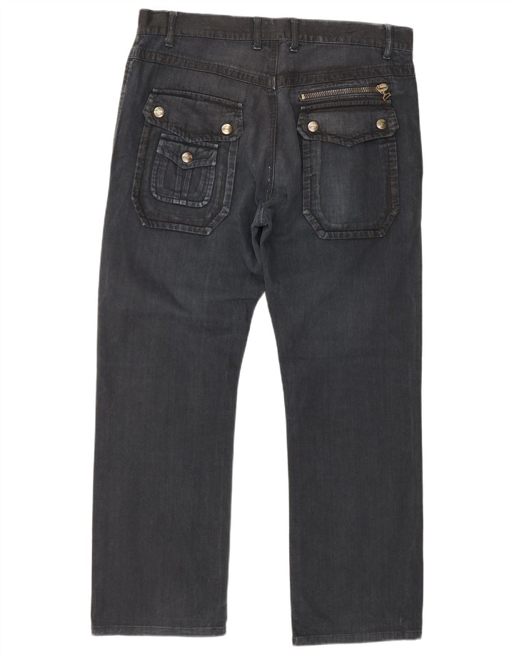 Proste dżinsy męskie Just Cavalli IT 48 Medium W34 L28 Granatowe