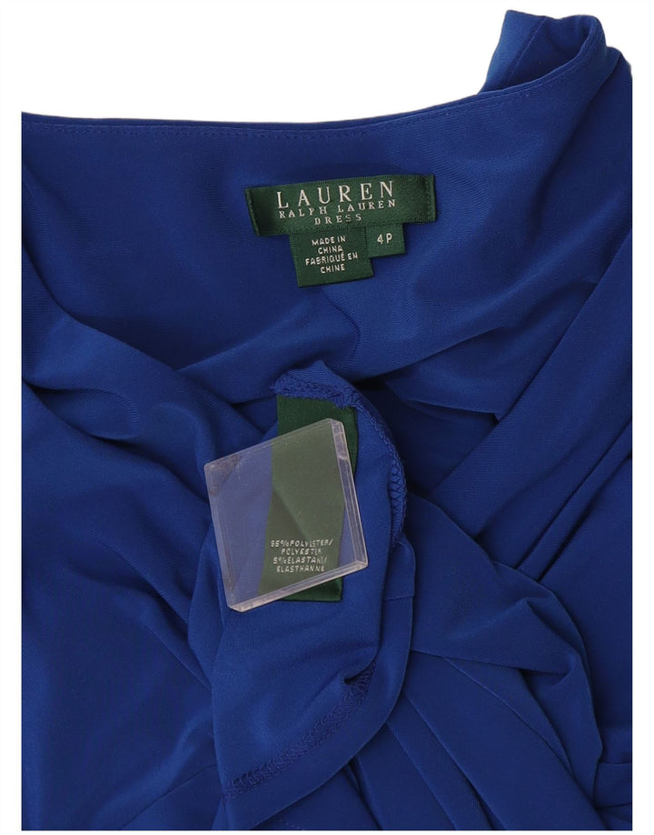 Damska sukienka bez rękawów Ralph Lauren US 4, mały, niebieski poliester