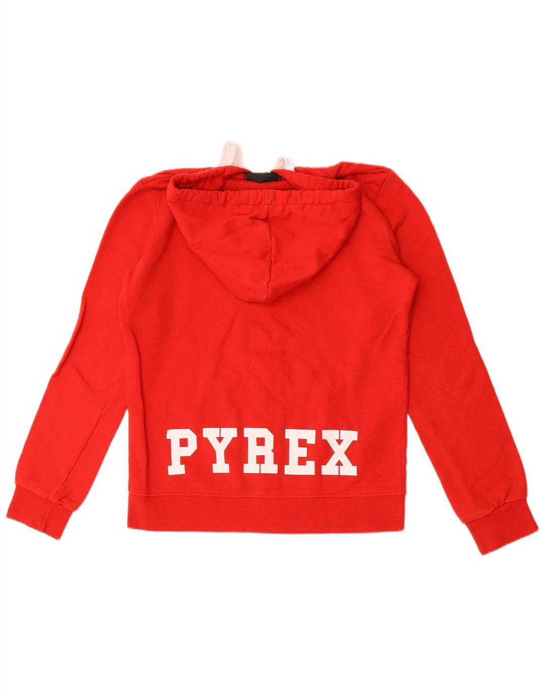 Damski sweter z kapturem i zamkiem błyskawicznym Pyrex, UK 14, średni czerwony, bawełniany