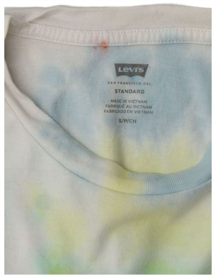 Męski standardowy T-shirt Levi's z grafiką, mały, wielobarwny, bawełniany krawat