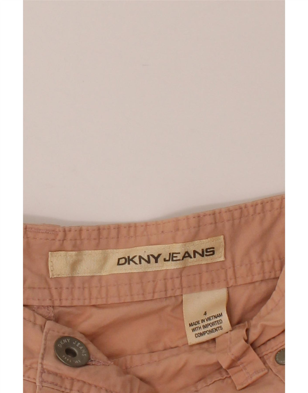 DKNY Womens Casual Shorts US 4 Small W30  Pink Cotton Vintage Dkny and Second-Hand Dkny from Messina Hembry 