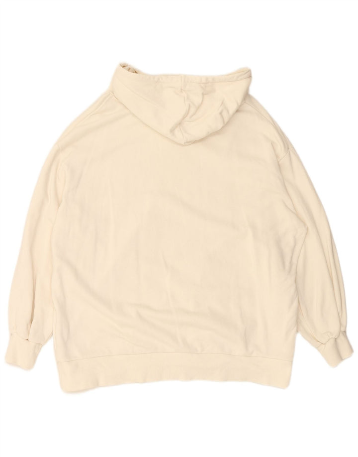 Damski sweter oversize z kapturem PUMA UK 14, średnia biała bawełna