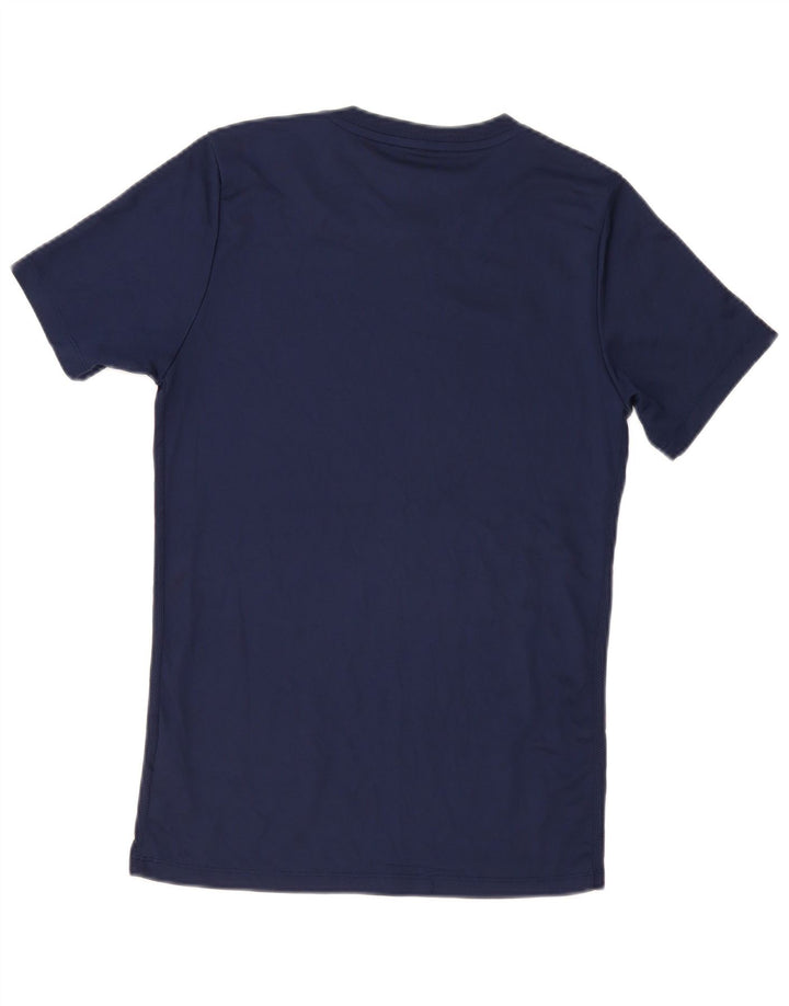 Męski T-shirt Nike Dri Fit, mały, granatowy, poliestrowy