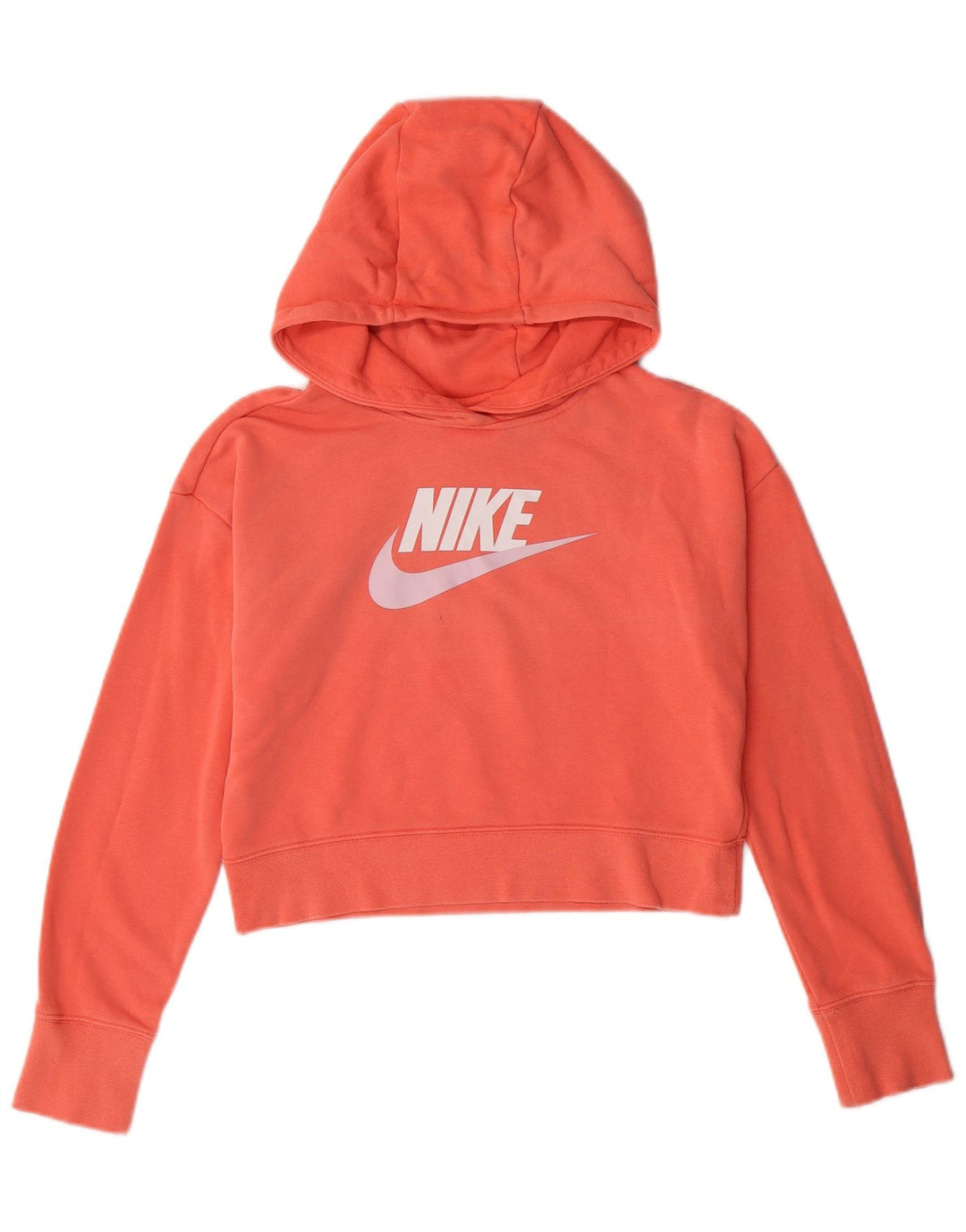 Dziewczęcy sweter z kapturem i grafiką NIKE w rozmiarze 12-13 lat, duży, różowy, bawełniany