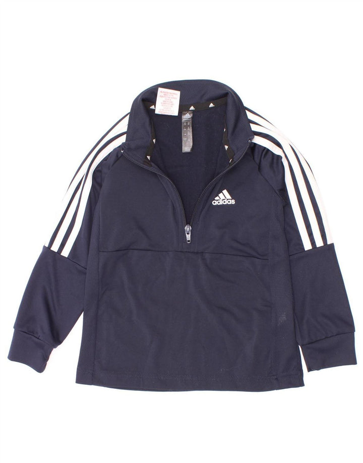 Dres chłopięcy Adidas Aeroready z zamkiem błyskawicznym na szyi, 5-6 lat, granatowy