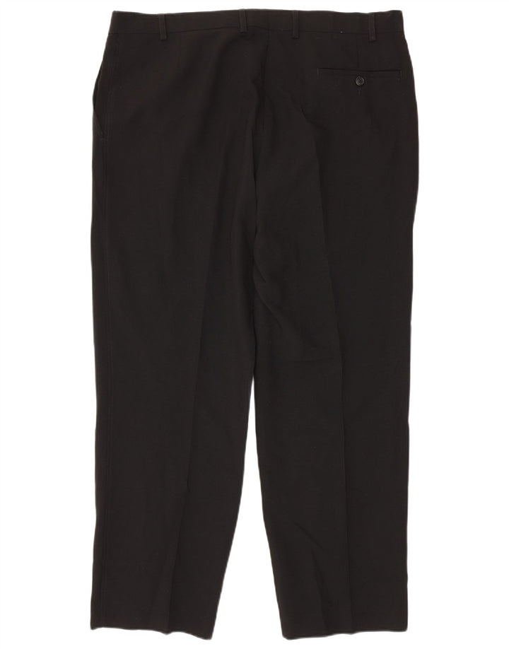 Marks & Spencer Męskie proste spodnie chino W38 L29 Czarny poliester