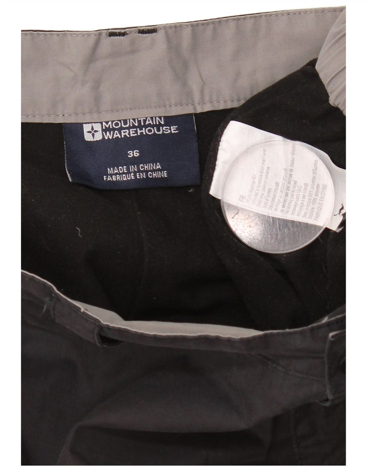 Męskie spodnie o prostym kroju Mountain Warehouse W36 L25 czarne