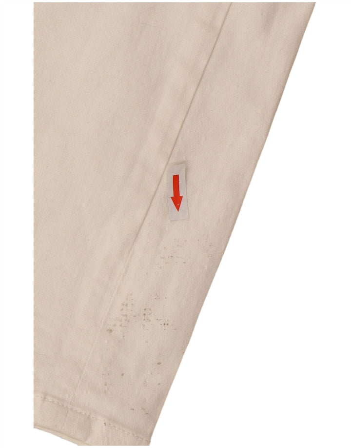 Damskie proste dżinsy Calvin Klein US 10 Medium W30 L26 Biała bawełna