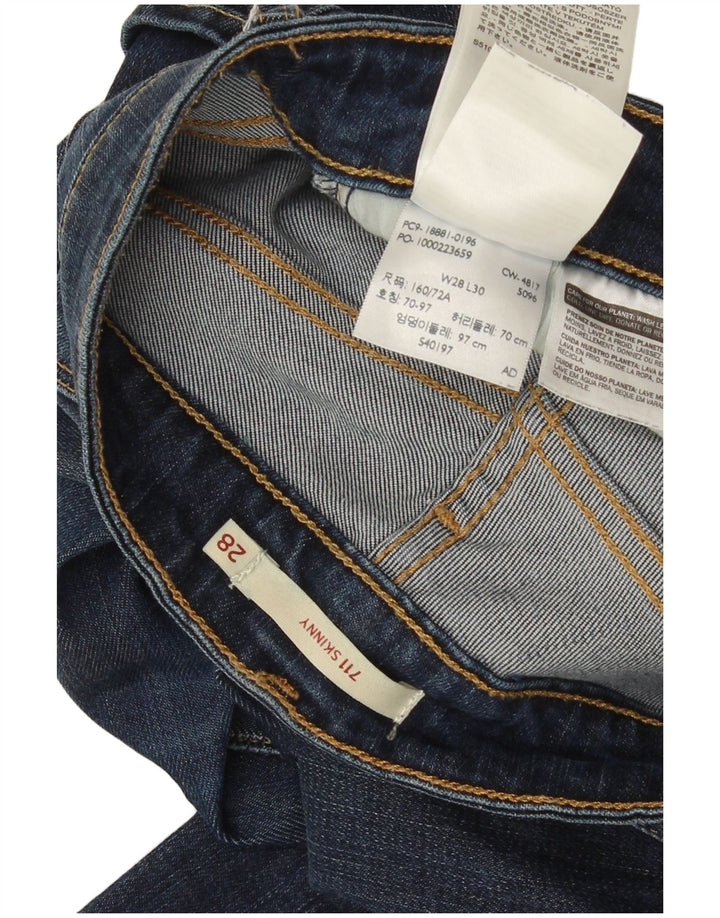 Damskie jeansy Levi's 711 Skinny W28 L30 Niebieski Lyocell