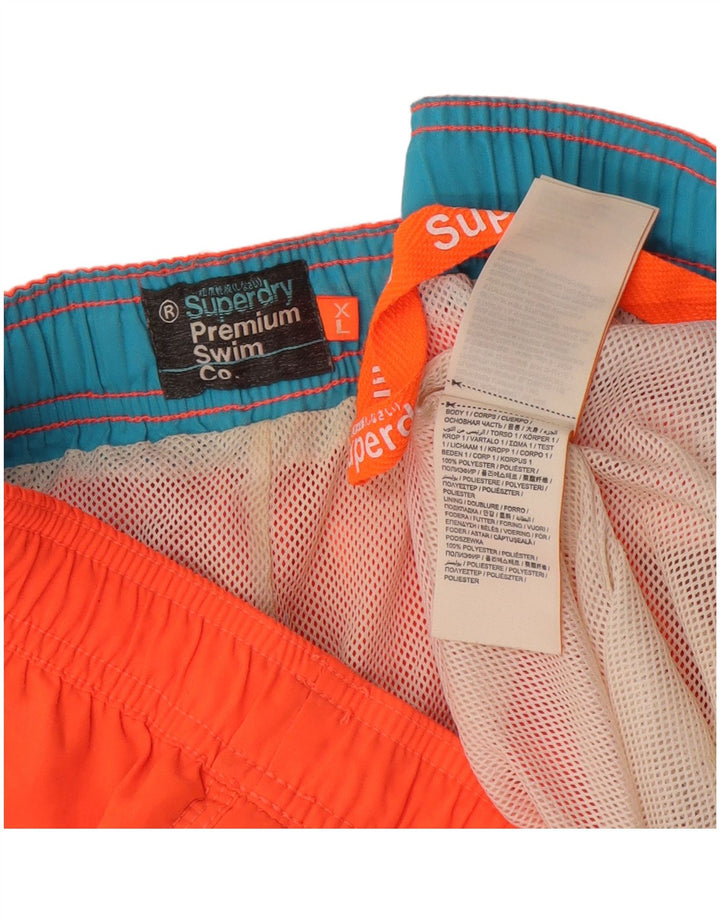 Męskie spodenki kąpielowe Superdry Graphic XL, pomarańczowe, poliester