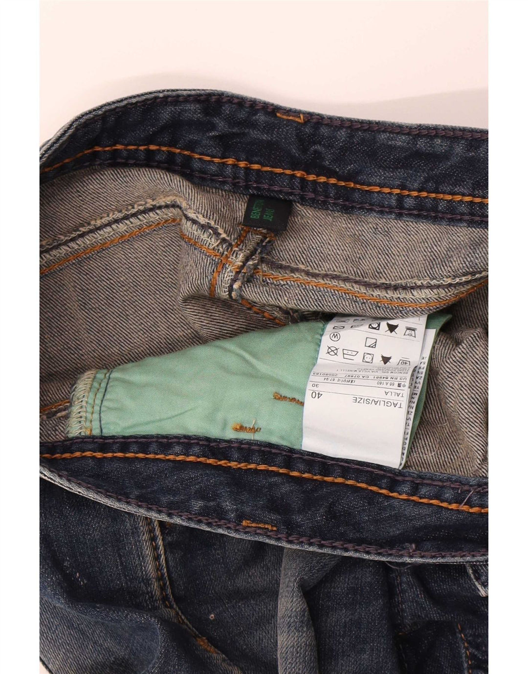 Damskie spodenki jeansowe Benetton w trudnej sytuacji IT 40 Small W30, niebieska bawełna