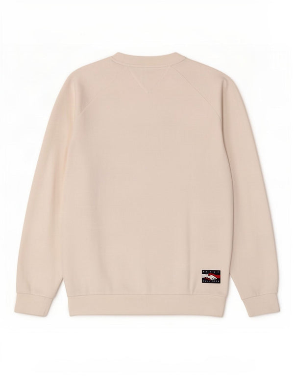 Męska bluza z grafiką Tommy Hilfiger, średnia biała bawełna