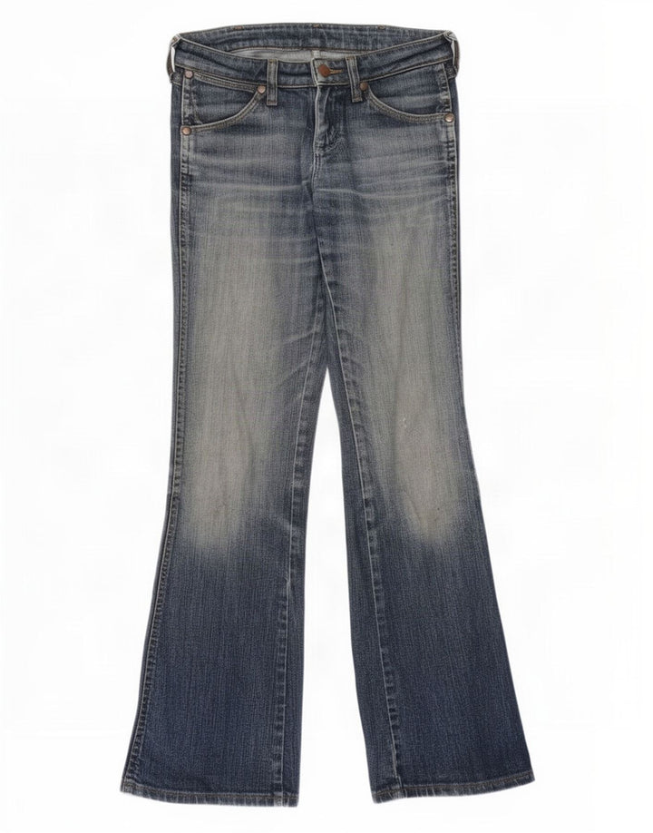 Damskie jeansy Wrangler Eva Flared W27 L32 Niebieskie bawełniane
