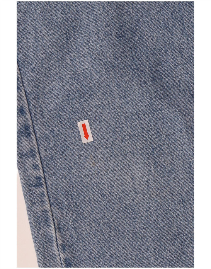 Męskie proste dżinsy Armani z wysokim stanem W32 L29, niebieska bawełna