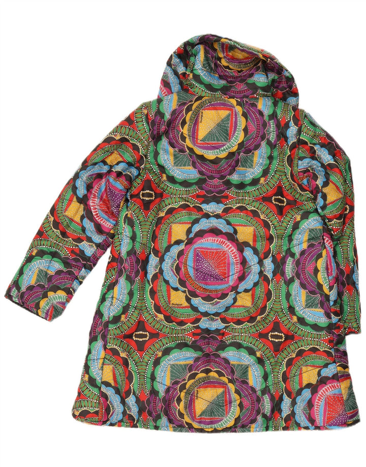 Damska ocieplana kurtka Desigual UK 10, mała, wielobarwna, geometryczna, poliester
