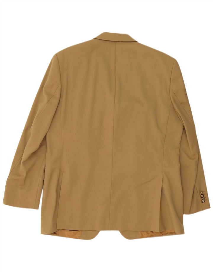 PIERRE CARDIN Męska marynarka zapinana na 3 guziki UK 40 Duża beżowa dziewicza wełna