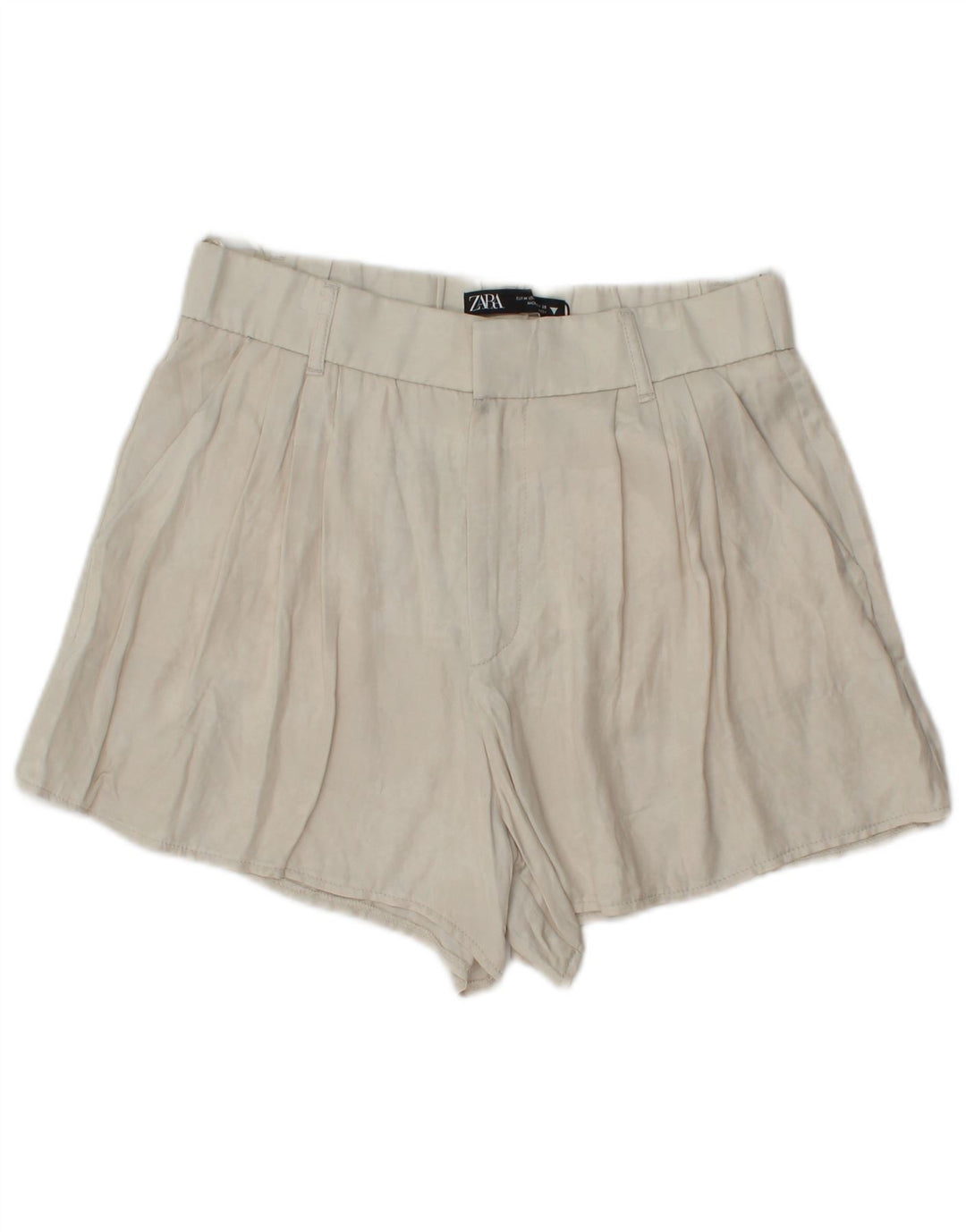 Damskie szorty Chino Zara, średnie W28 w kolorze złamanej bieli, wiskoza
